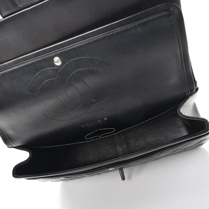 Chanel Lambskin Quilted Jumbo Double Flap So Black 6 of 16