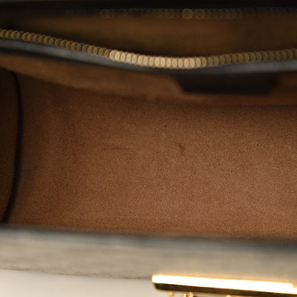 Gucci GG Supreme Monogram Calfskin Medium Padlock Shoulder Bag Beige Black Cuir 7 of 17