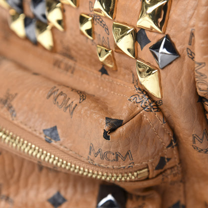 MCM Visetos Studded Medium Stark M Backpack Cognac 10 of 12