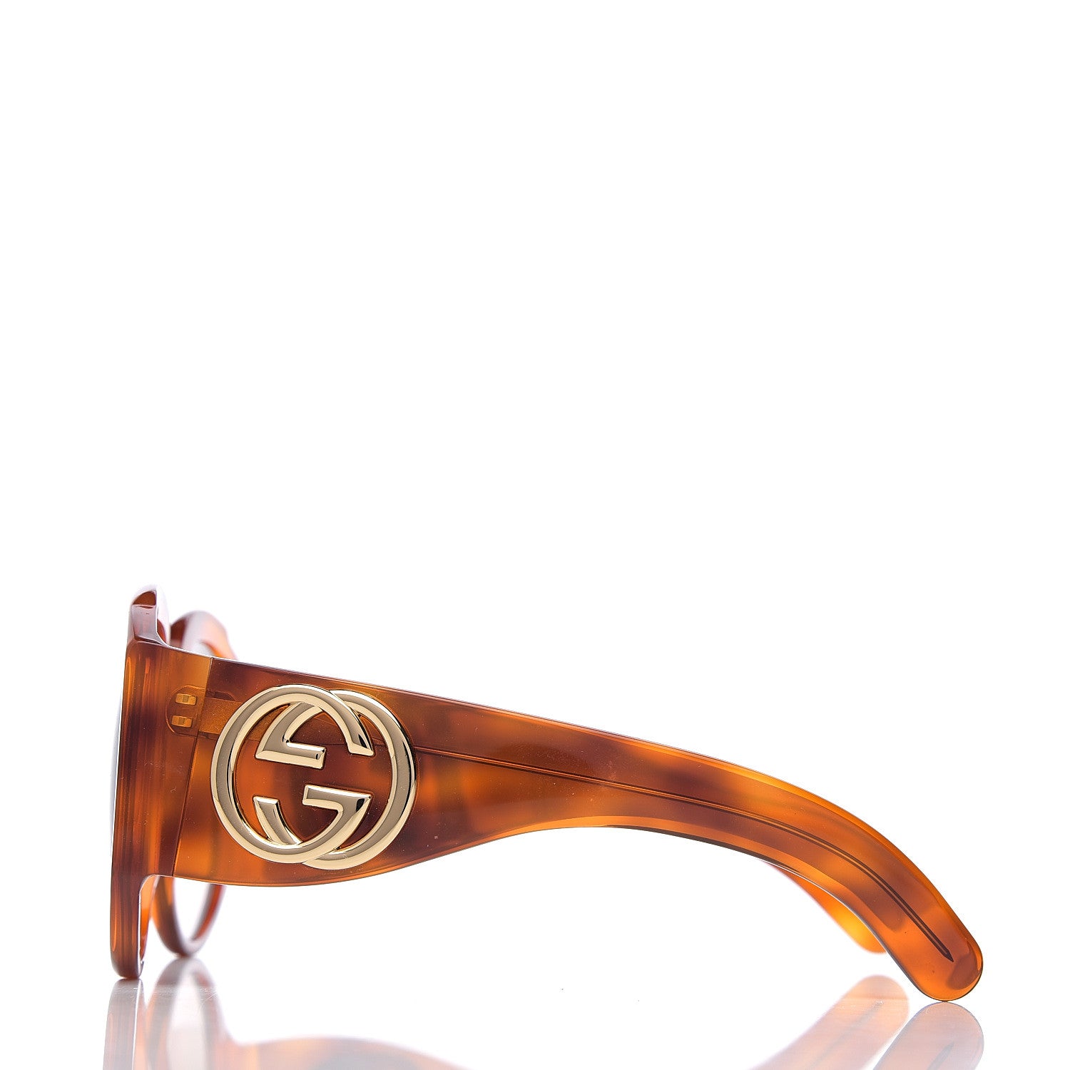 Gucci Acetate Oversized Interlocking GGG0151S Sunglasses Tortoise 3 of 8