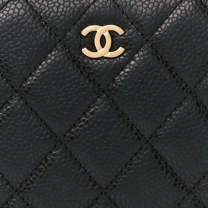 Chanel Caviar Quilted Large Zip Around Organizer Wallet Black 10 of 16