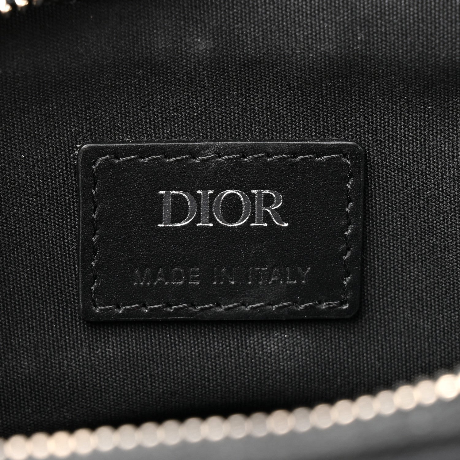 Christian Dior Tweed Saddle Crossbody Bag Black Silver 7 of 13