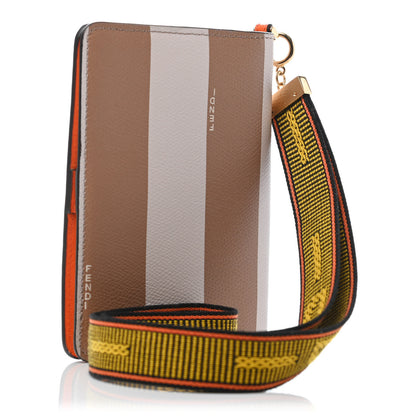 Fendi Calfskin Pequin Floral Print Passport Cover 2 of 4