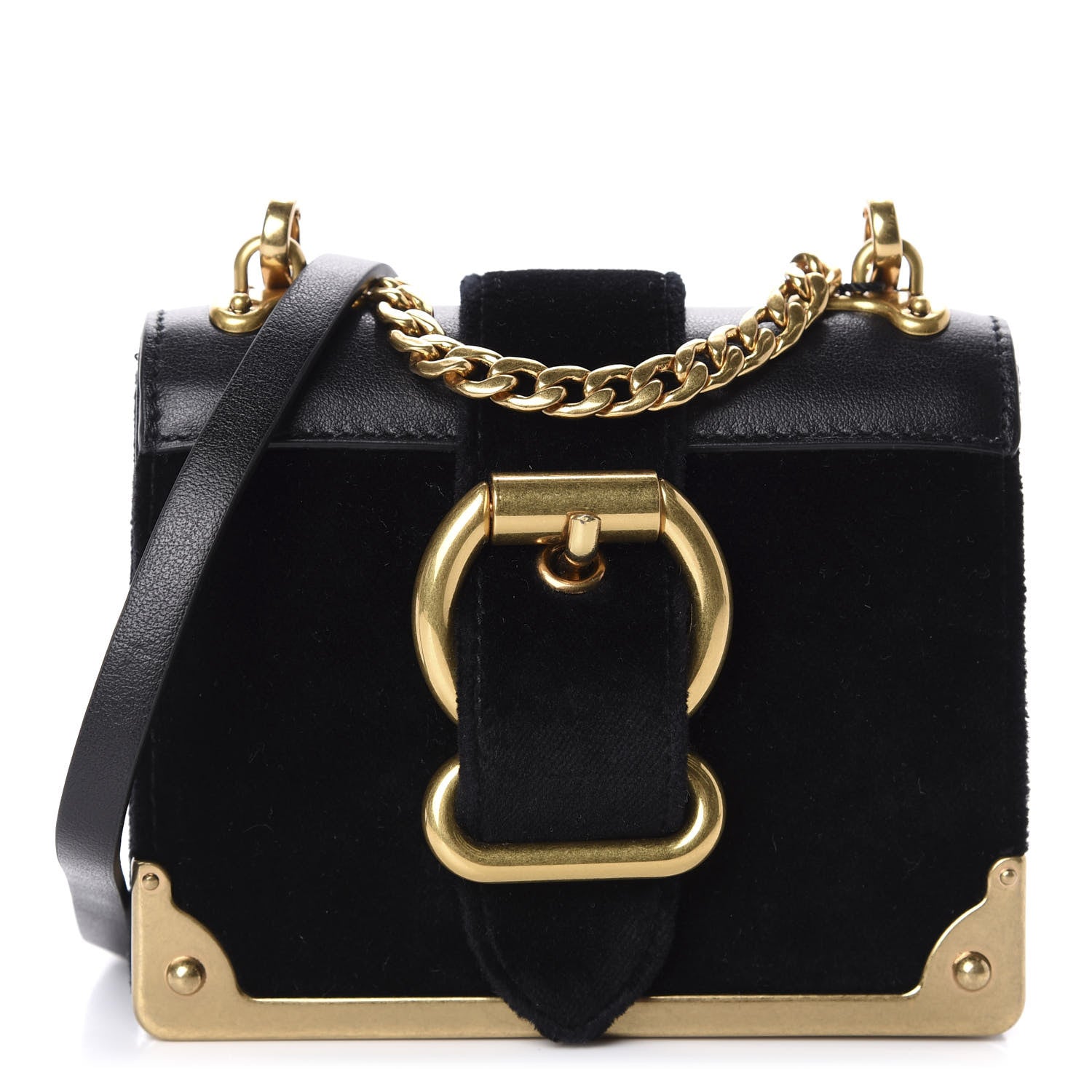 Prada Velluto Micro Cahier Bag Black 1 of 10