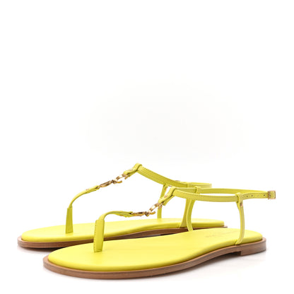 Christian Dior Calfskin C'est Dior Sandals 37 Yellow 4 of 8
