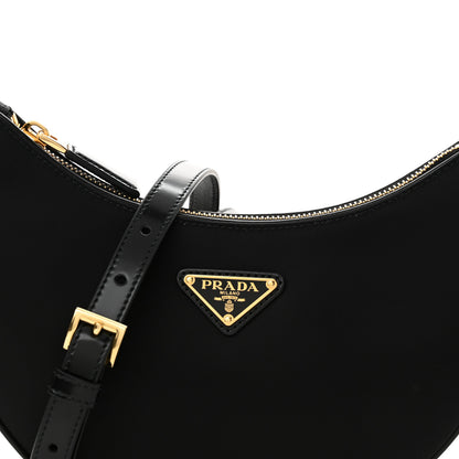 Prada Re-Nylon Spazzolato Small Arque Shoulder Bag Black 7 of 9