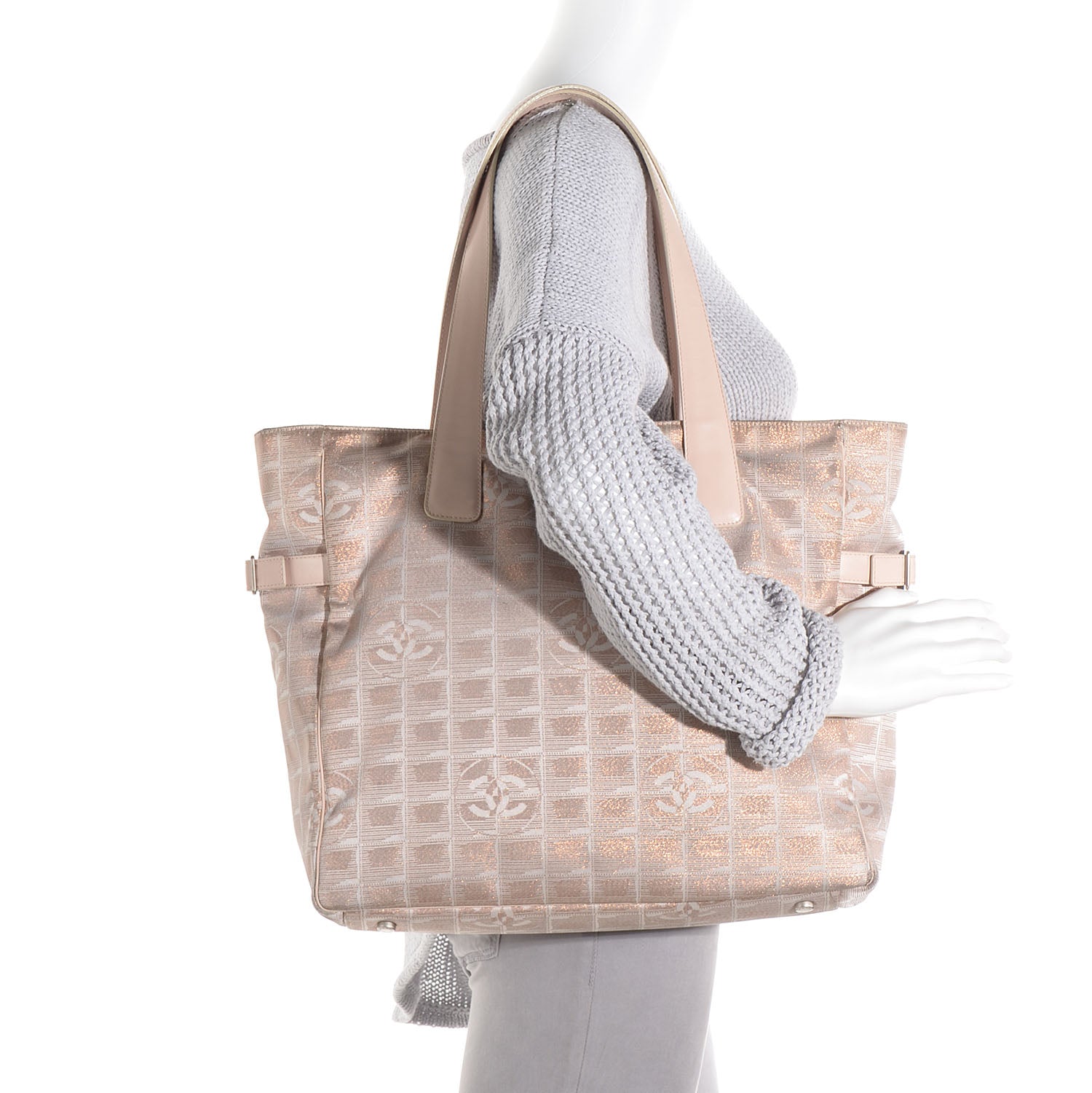 Chanel Nylon Travel Large Tote Beige 2 of 7