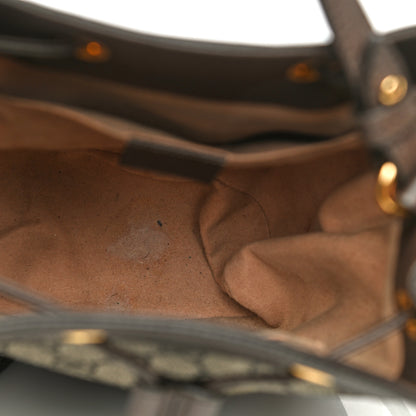 Gucci GG Supreme Monogram Web Small Ophidia Bucket Bag Brown 9 of 12