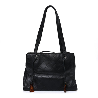 Chanel Lambskin Diamond Stitched Shoulder Bag Black 1 of 10