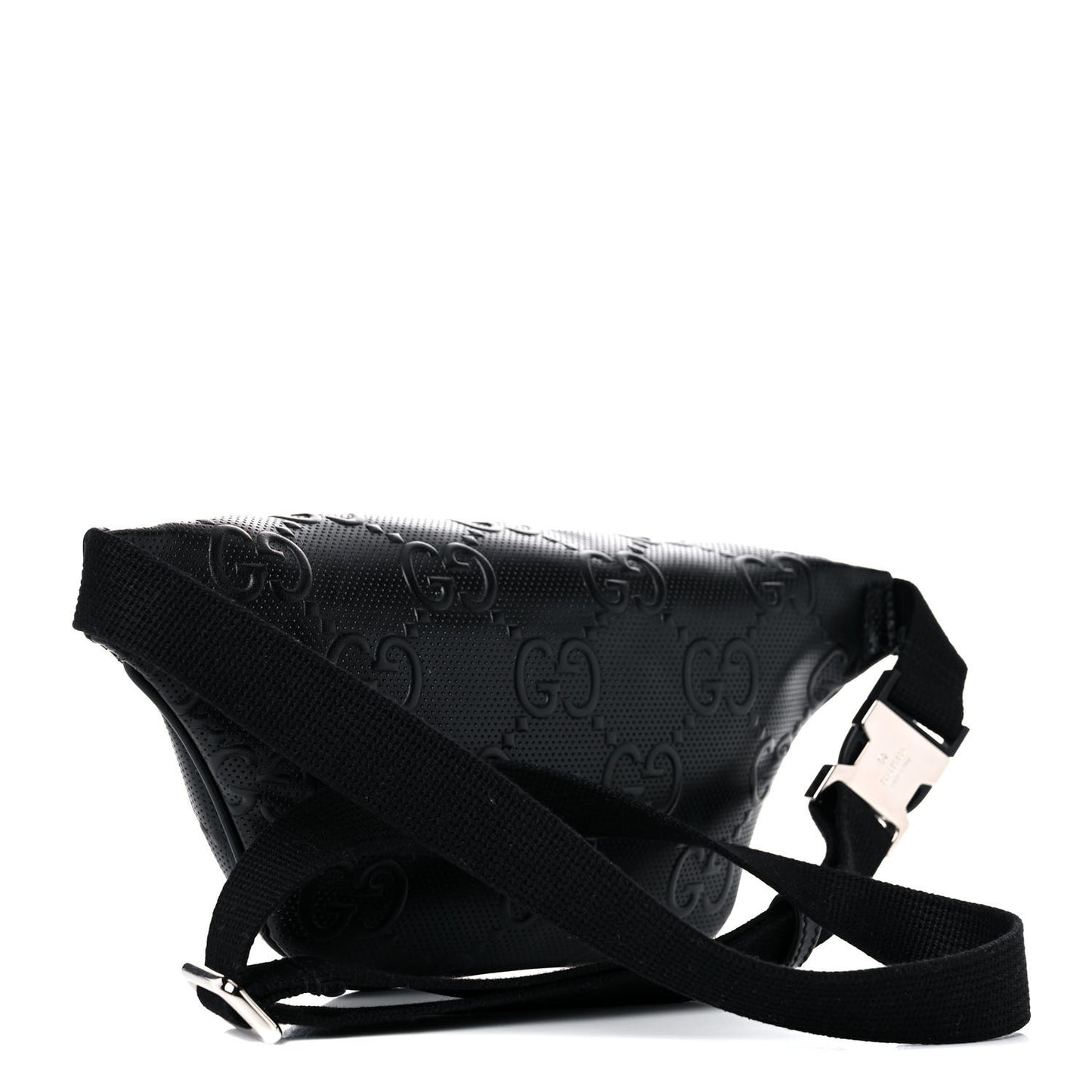 Calfskin GG Tennis Embossed Belt Bag Black