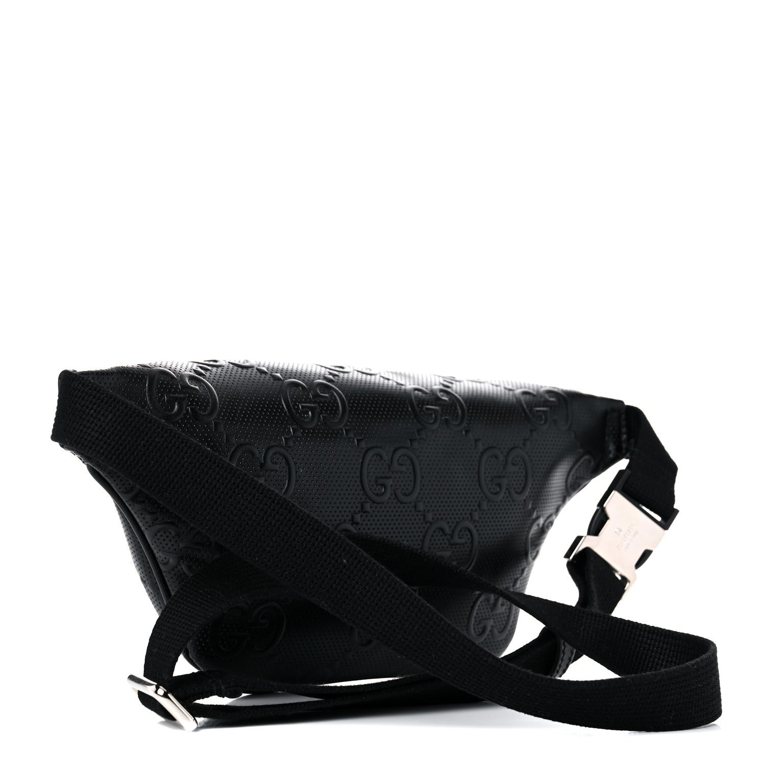 Gucci Calfskin GG Tennis Embossed Belt Bag Black 2 of 10