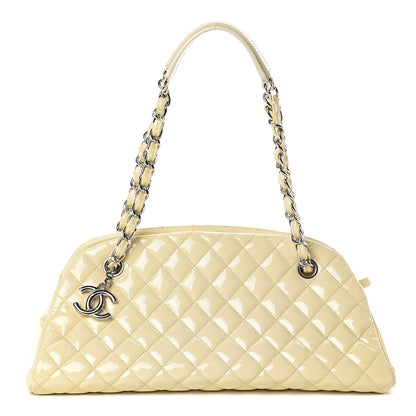 Chanel Patent Quilted Medium Just Mademoiselle Light Yellow 1 of 8