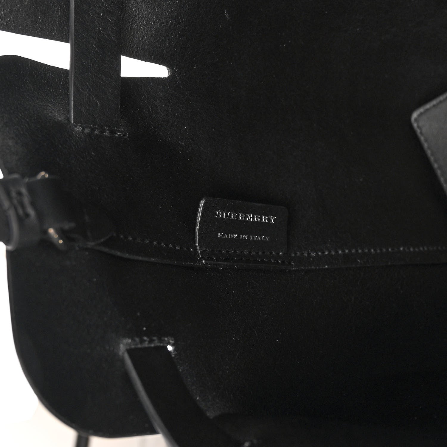 Burberry Calfskin Medium Belt Tote Black 7 of 11