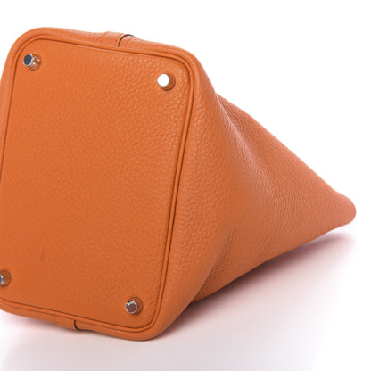 Hermes Taurillon Clemence Picotin Lock 18 PM Orange 10 of 11