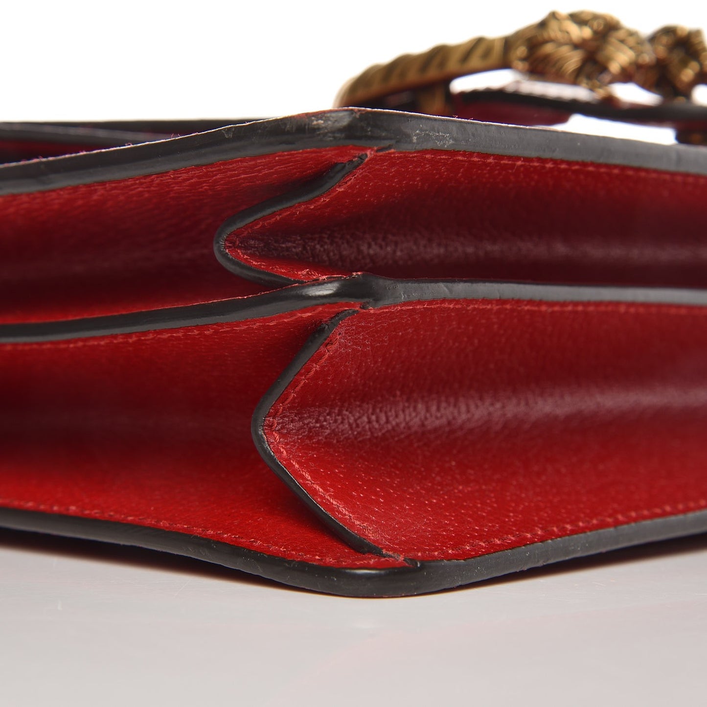 Textured Calfskin Web Medium Dionysus Shoulder Bag Hibiscus Red
