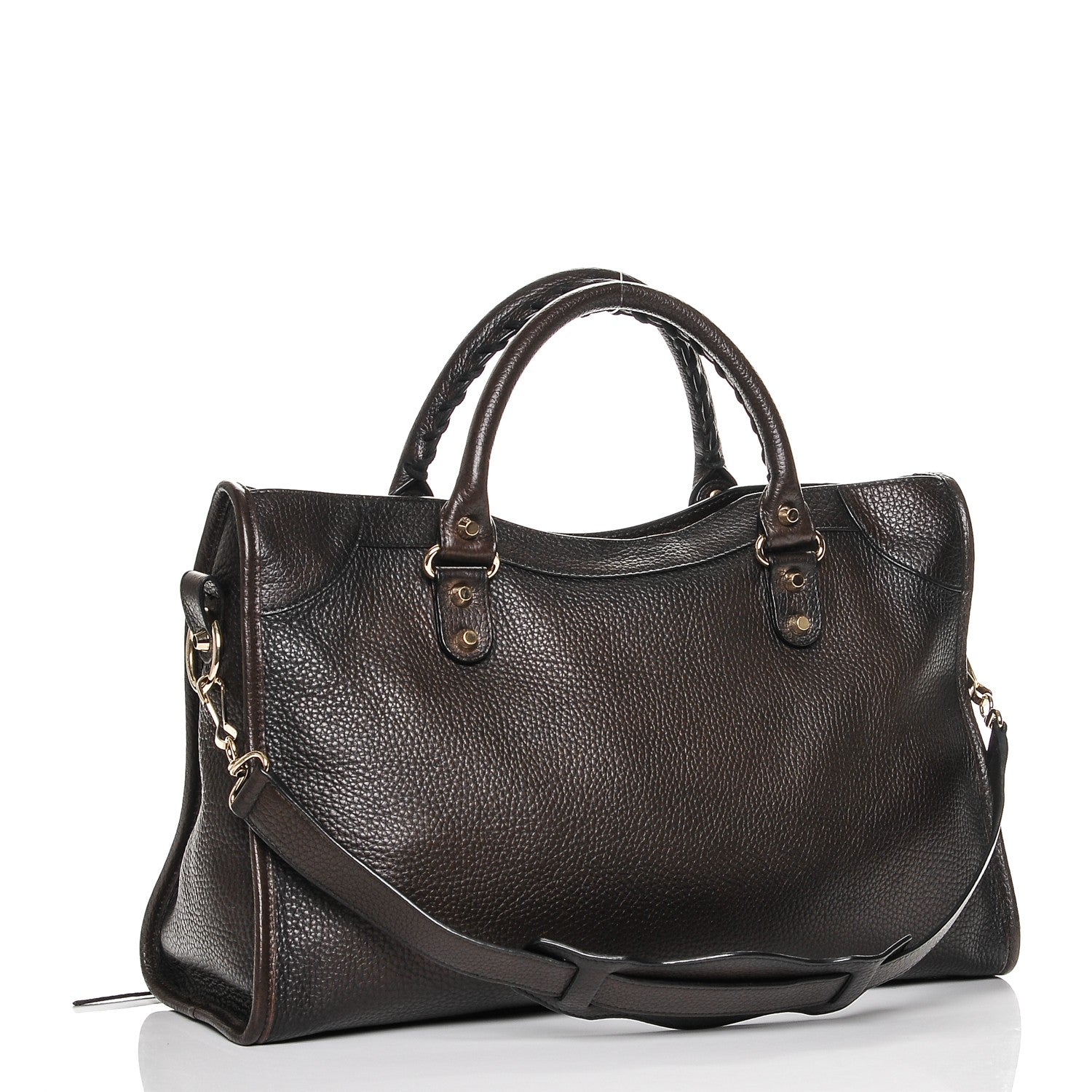 Balenciaga Vibrato Calfskin Classic Gold Hardware City Ombre Marron 3 of 6