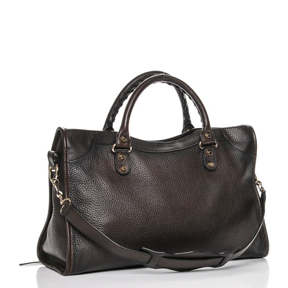 Balenciaga Vibrato Calfskin Classic Gold Hardware City Ombre Marron 3 of 6
