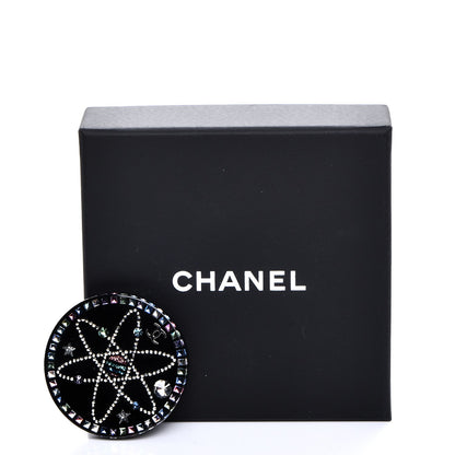 Chanel Glittered Resin Strass Brooch Black Pink 5 of 5
