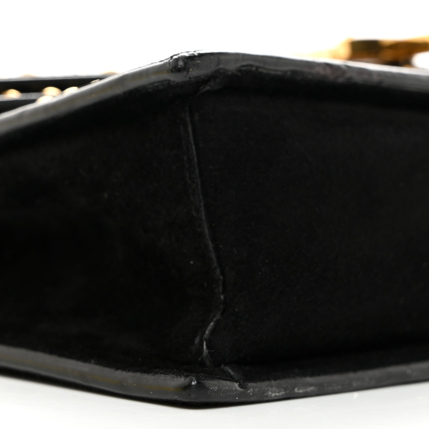 Saint Laurent Suede Studded Monogram Medium Sulpice Shoulder Bag Black 10 of 11