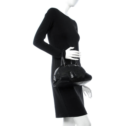 Prada Tessuto Nylon Box Calf Bowling Bag Black 2 of 9