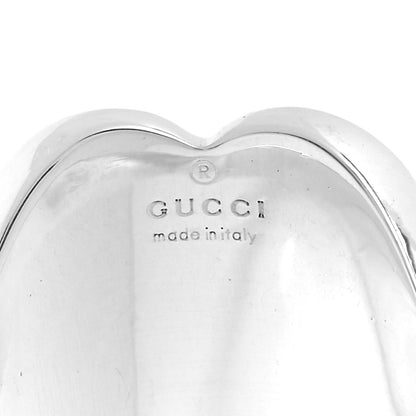 Gucci Sterling Silver Enamel Heart Ring Red 54 6.75 4 of 4