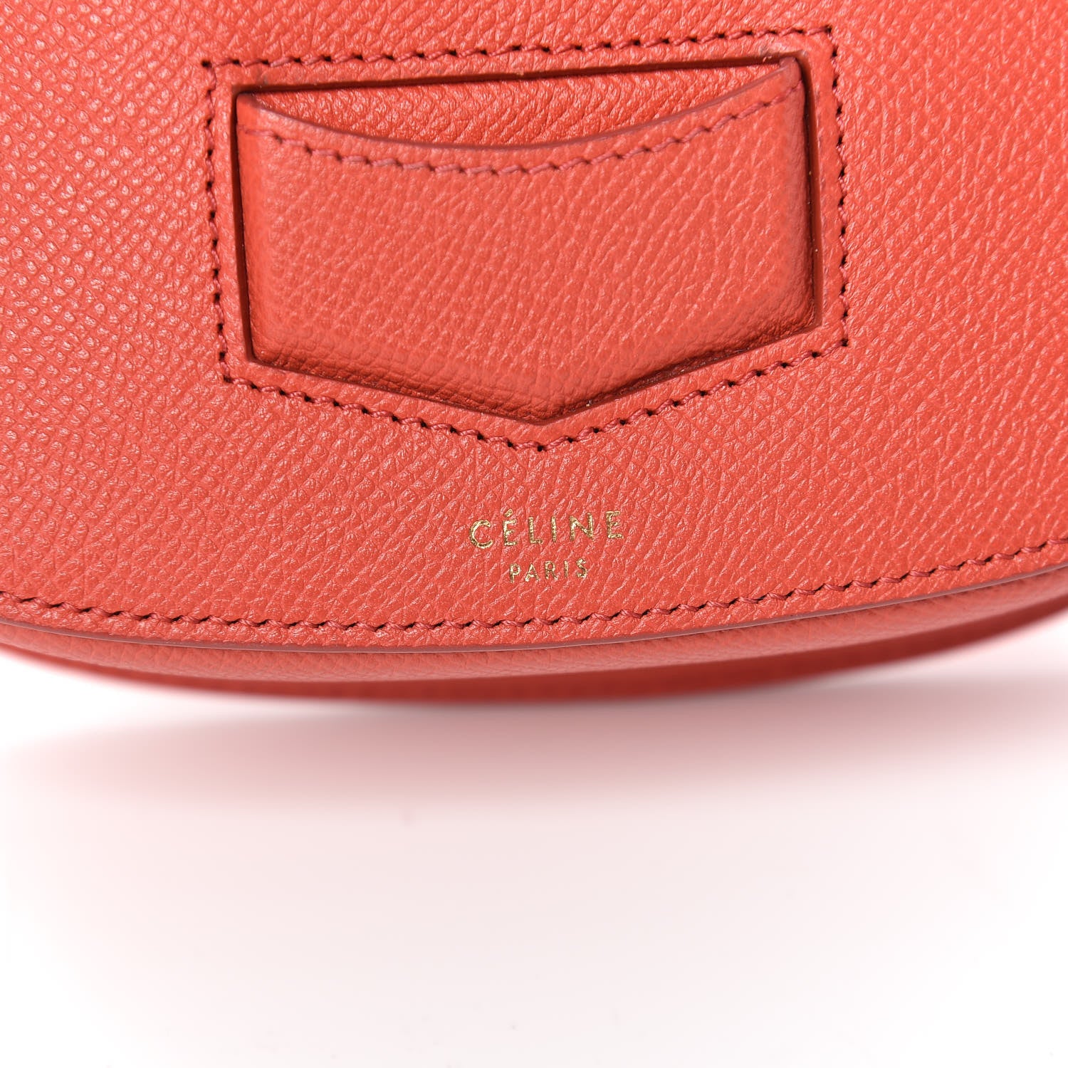 Celine Grained Calfskin Small Trotteur Poppy 9 of 10