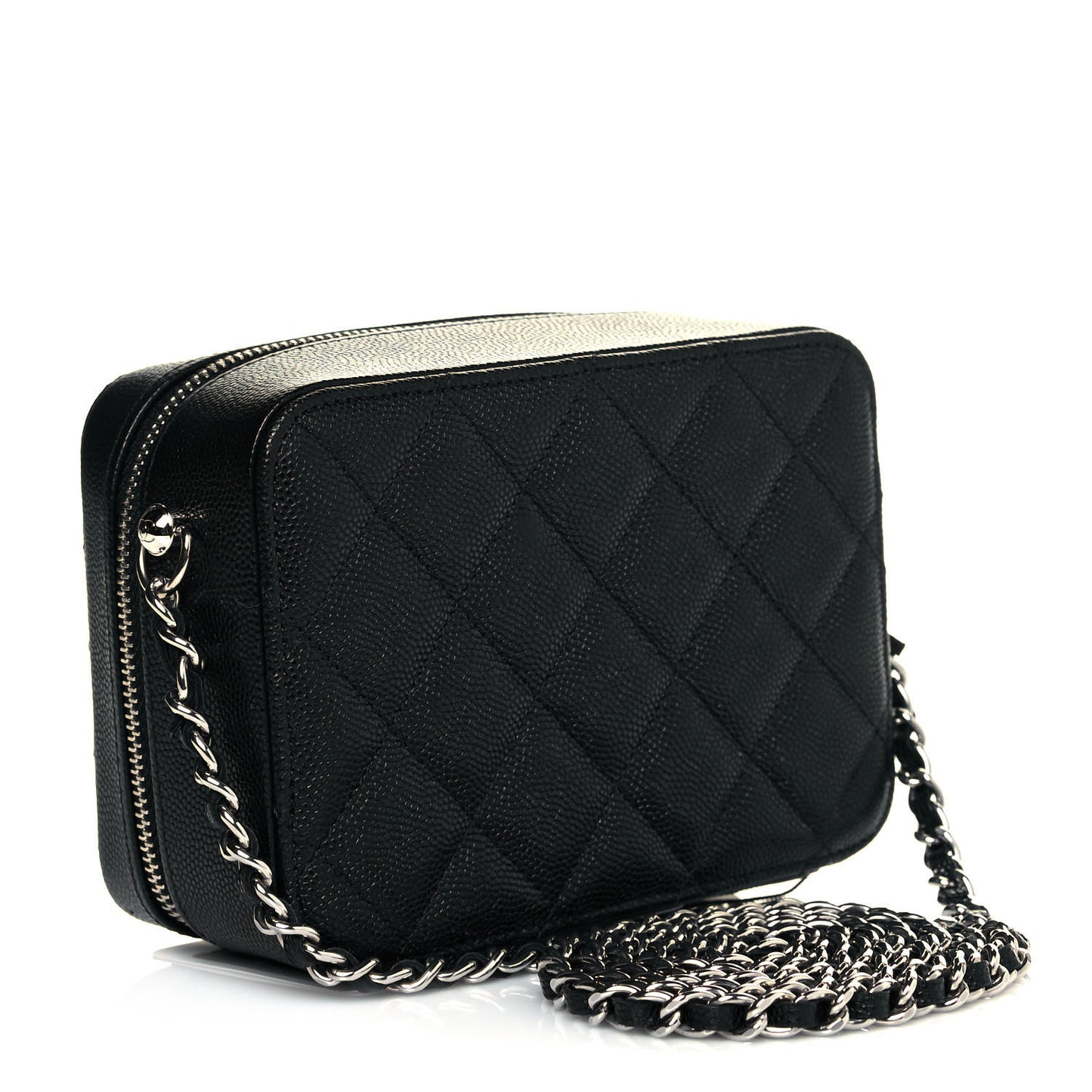 Caviar Quilted Camera Bag Black
