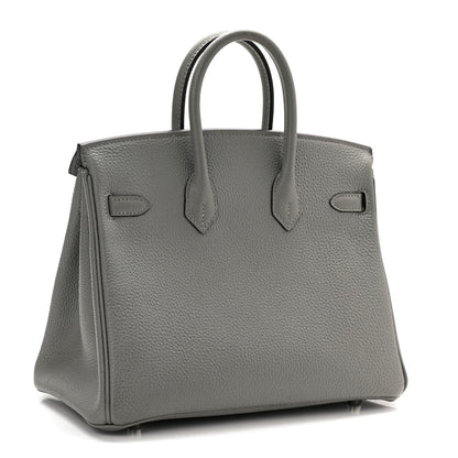 Hermes Togo Birkin 25 Gris Mouette 3 of 10