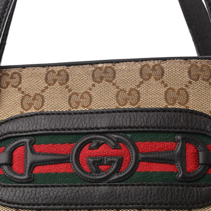 Gucci Monogram Web Medium Dressage Tote Brown 8 of 11