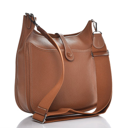 Hermes Taurillon Clemence Evelyne III PM Gold 3 of 7
