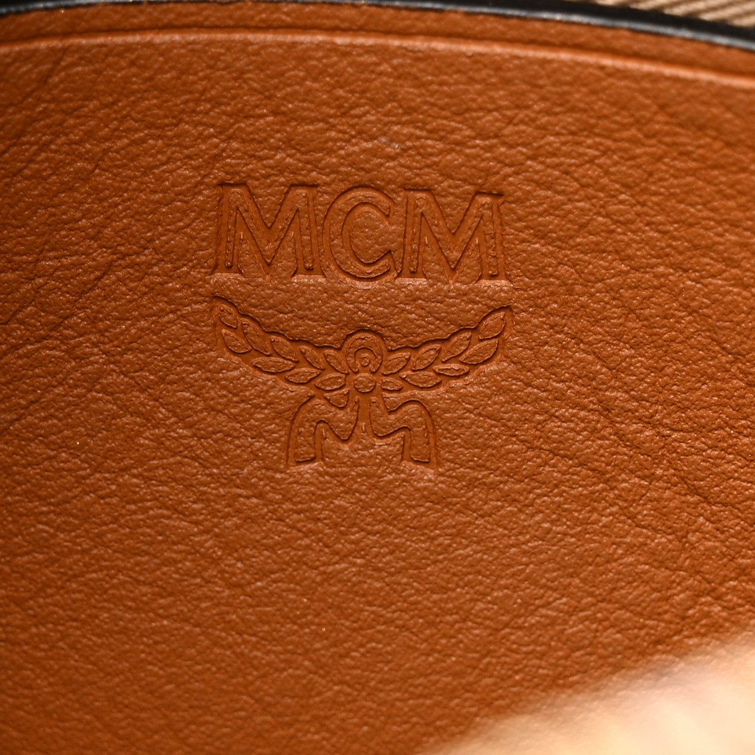 MCM Visetos Mini Boston Bag Cognac 6 of 15