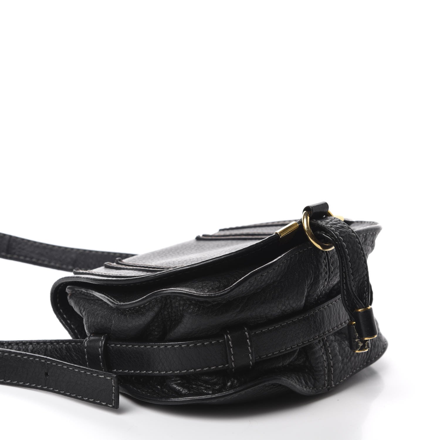 Chloe Calfskin Mini Marcie Round Crossbody Bag Black 4 of 11