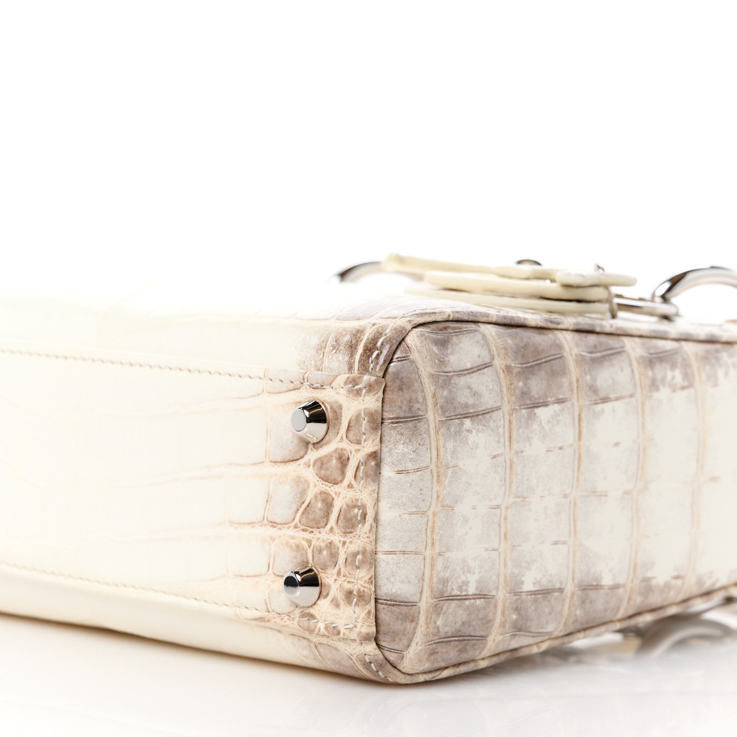 Christian Dior Niloticus Crocodile Himalaya Mini Lady Dior White 10 of 11