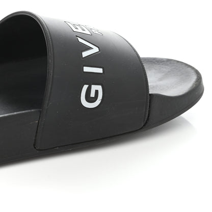 Givenchy Rubber Logo Pool Slide Sandals 38 Black 7 of 9