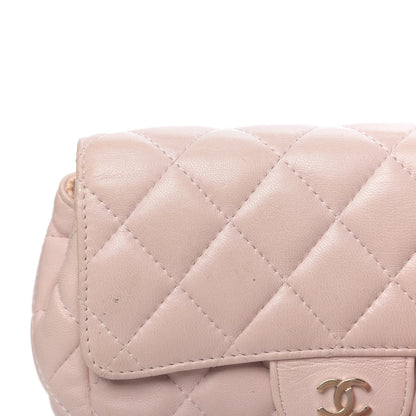 Chanel Lambskin Quilted Flap Cosmetic Case Light Pink 19 of 20