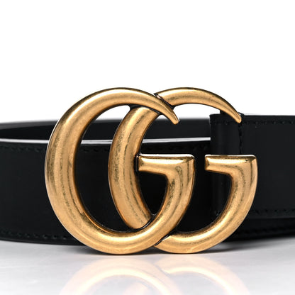 Gucci Calfskin Double G 30mm Belt 85 34 Black 3 of 7