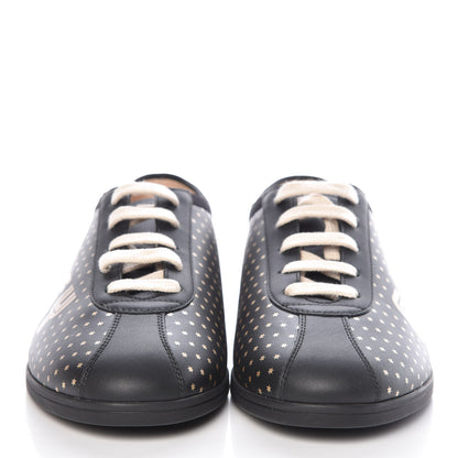 Gucci X SEGA Calfskin GUCCY Stars Womens Falacer Sneakers 40 Black 2 of 10