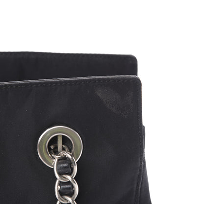 Prada Nylon Tessuto Acciaio Chain Shoulder Bag Black 14 of 15