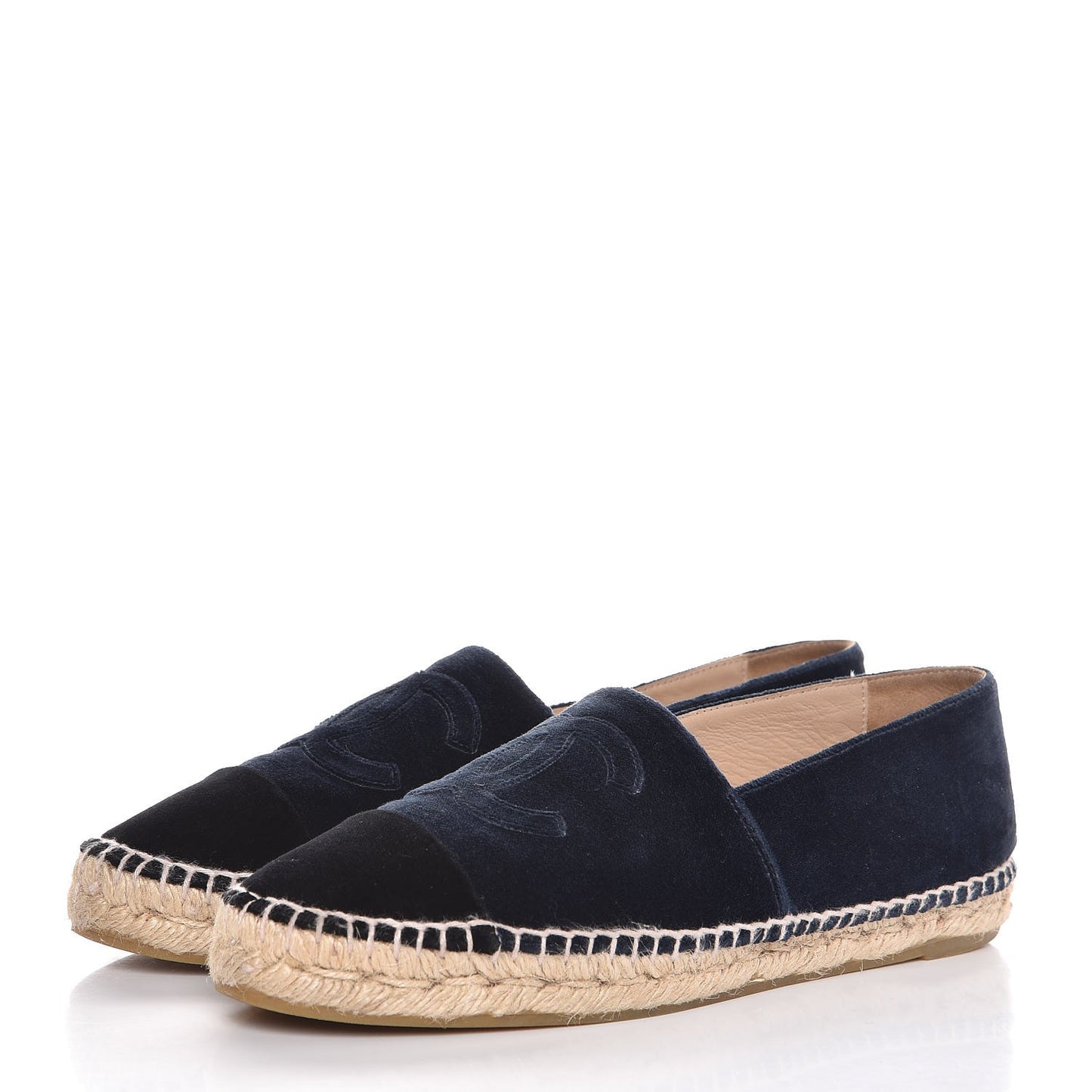 Velvet CC Espadrilles 41 Dark Navy Black