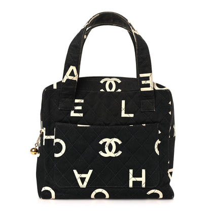 Chanel Denim CC Logo Top Handle Black 1 of 10