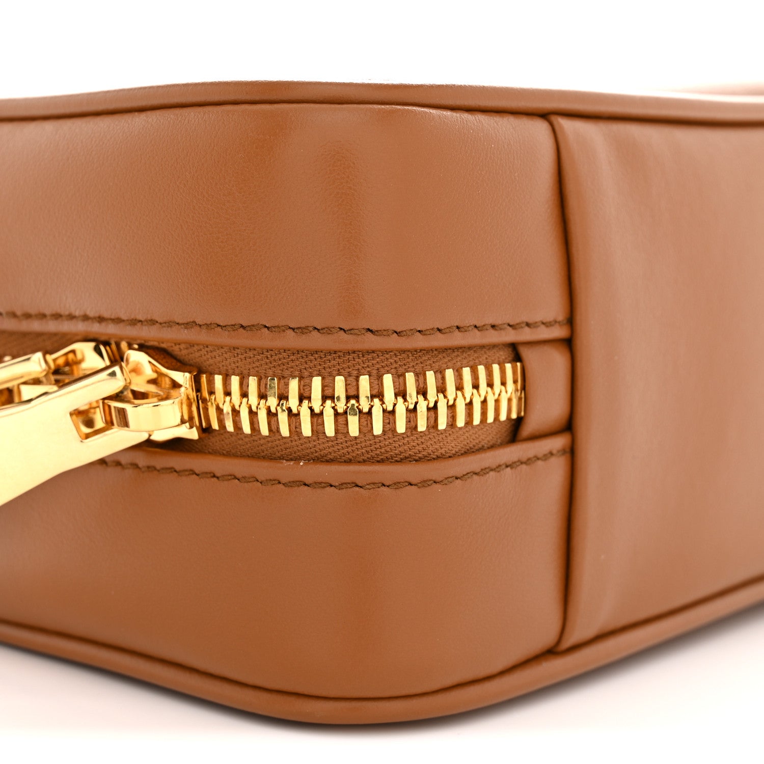 Miu Miu Calfskin Softy Small Beau Contrast Top Handle Bag Cognac 8 of 10