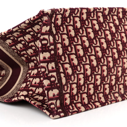 Christian Dior Oblique Large Book Tote Burgundy Multicolor 9 of 10
