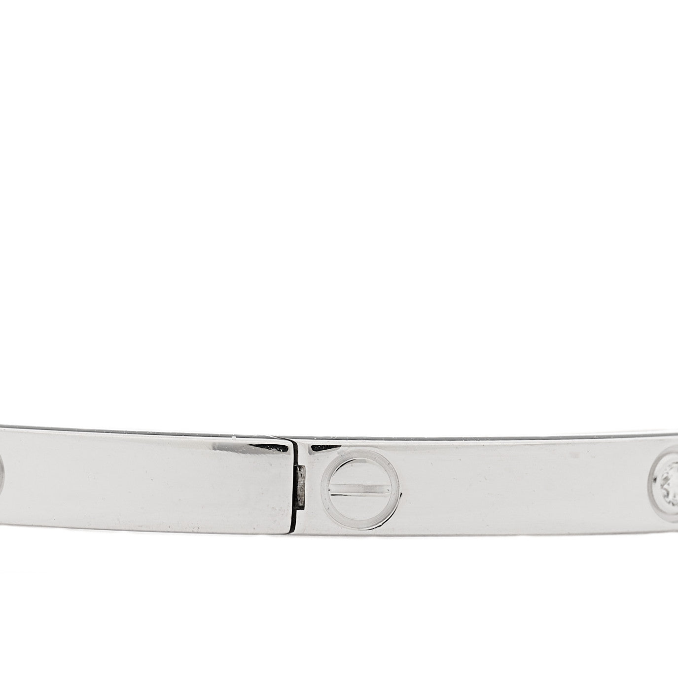 Cartier 18K White Gold 10 Diamond Small LOVE Bracelet 16 6 of 8