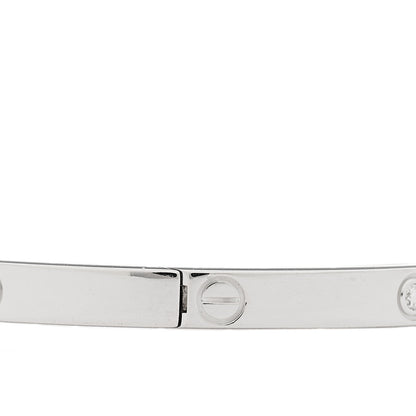 Cartier 18K White Gold 10 Diamond Small LOVE Bracelet 16 6 of 8