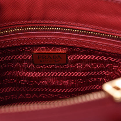 Prada Saffiano Mini Galleria Double Zip Tote Fuoco 8 of 10