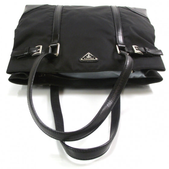 Prada Nylon Tessuto Vitello Tote Nero 6 of 10