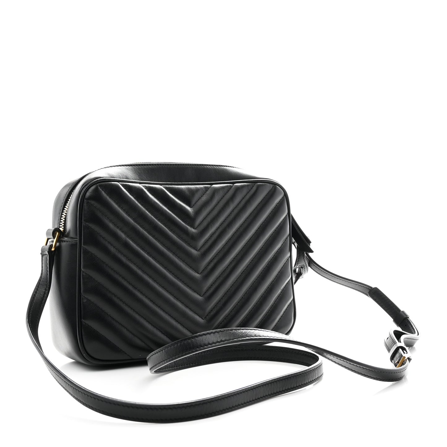 Calfskin Matelasse Monogram Lou Camera Bag Black