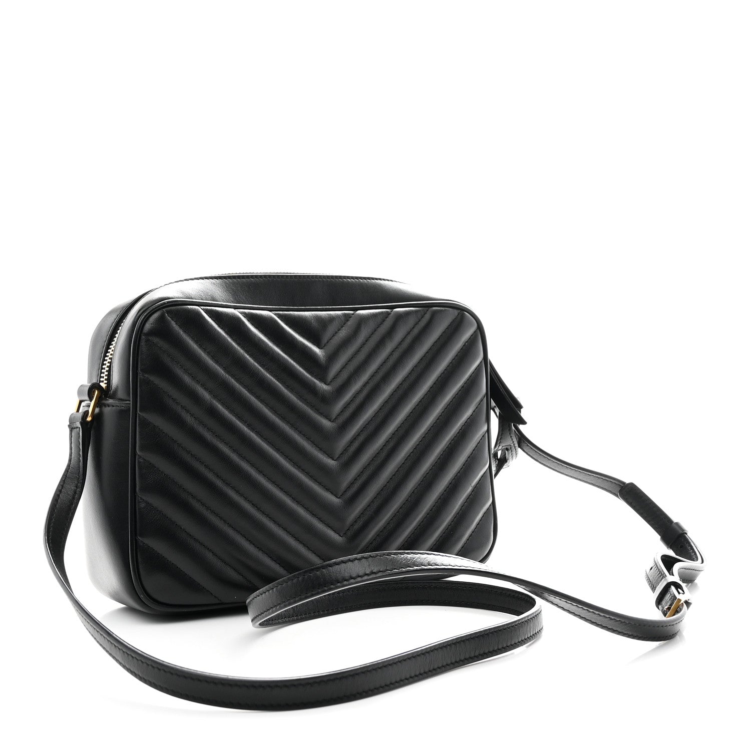 Saint Laurent Calfskin Matelasse Monogram Lou Camera Bag Black 3 of 10