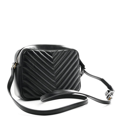 Saint Laurent Calfskin Matelasse Monogram Lou Camera Bag Black 3 of 10