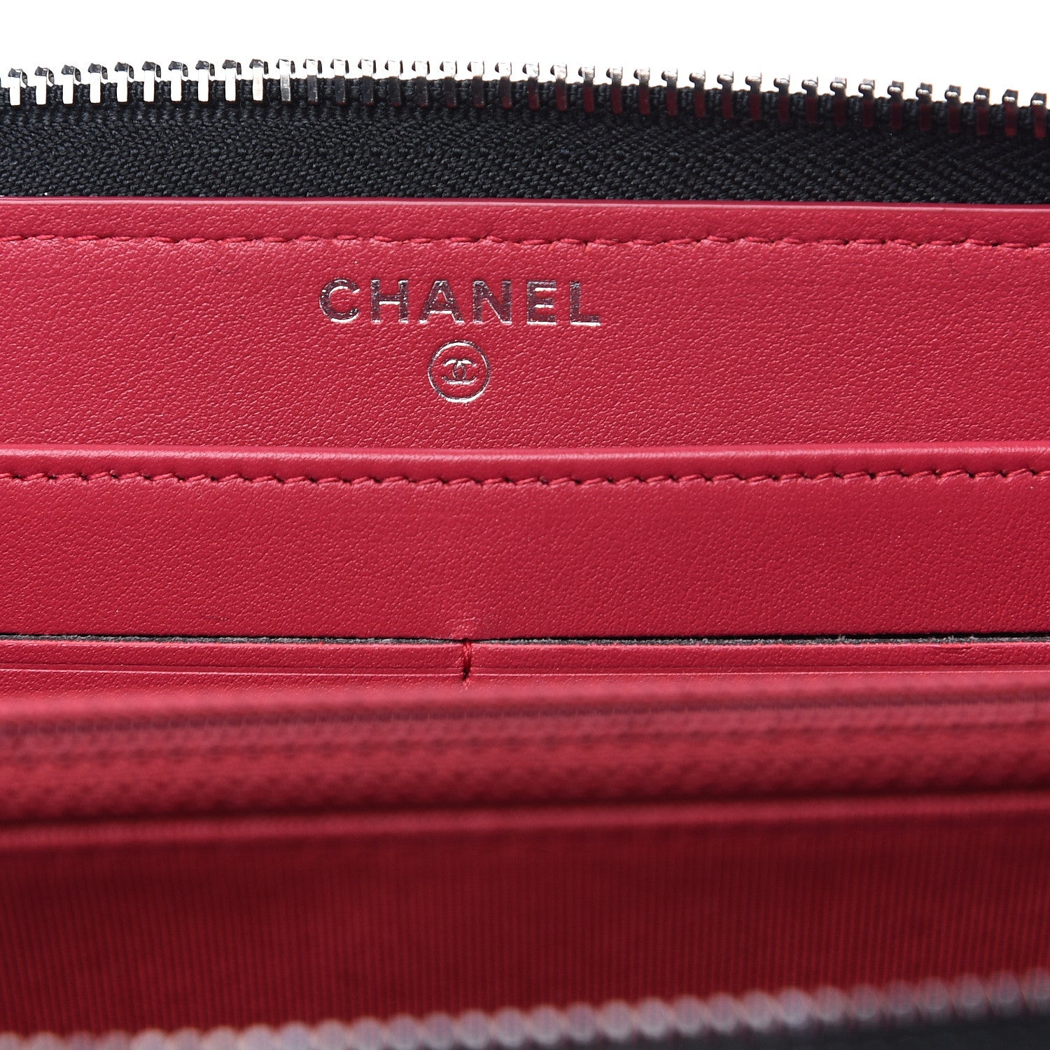 Chanel Aged Calfskin Quilted Small Gabrielle Zip Around Wallet Black 5 of 8